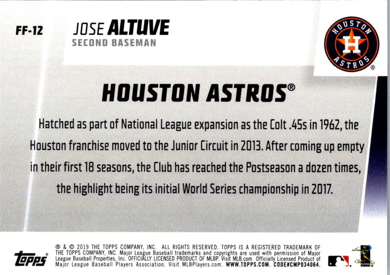 2019 Topps Franchise Feats Jose Altuve