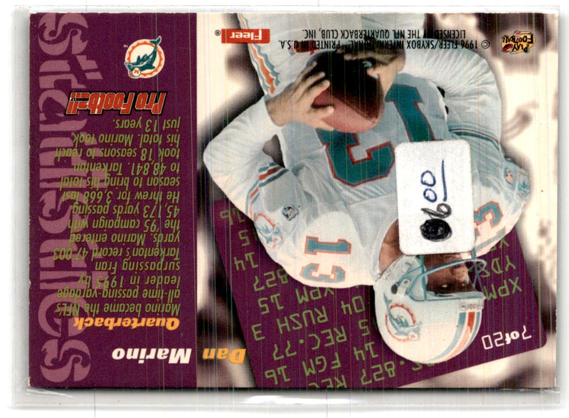 1996 Fleer Statistically Speaking Dan Marino