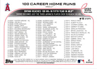 2022 Topps Update Orange Rainbow Foil 100 Career Home Runs SN299 #US92