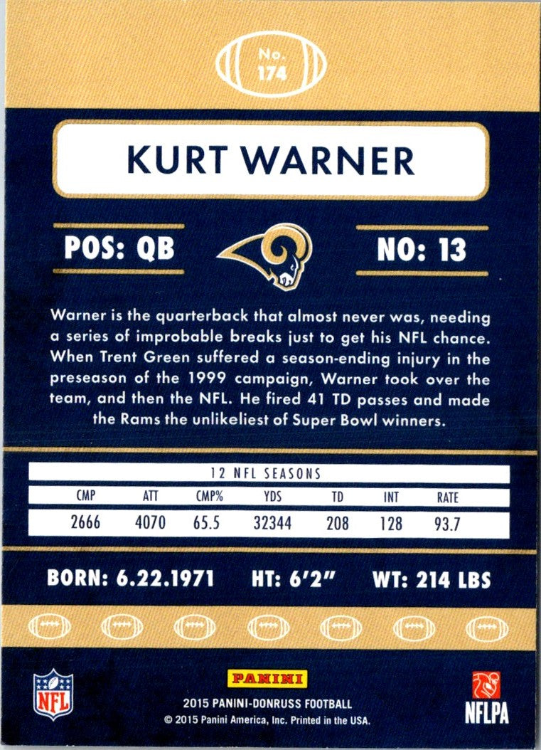 2015 Donruss Kurt Warner