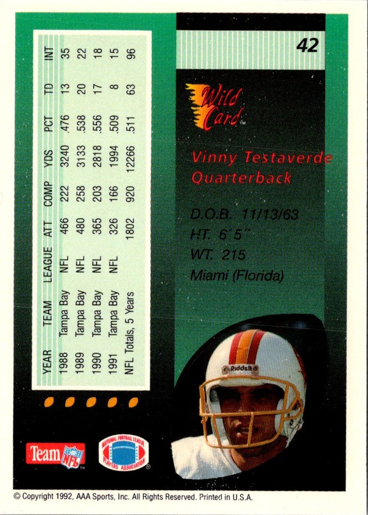 1992 Wild Card Vinny Testaverde