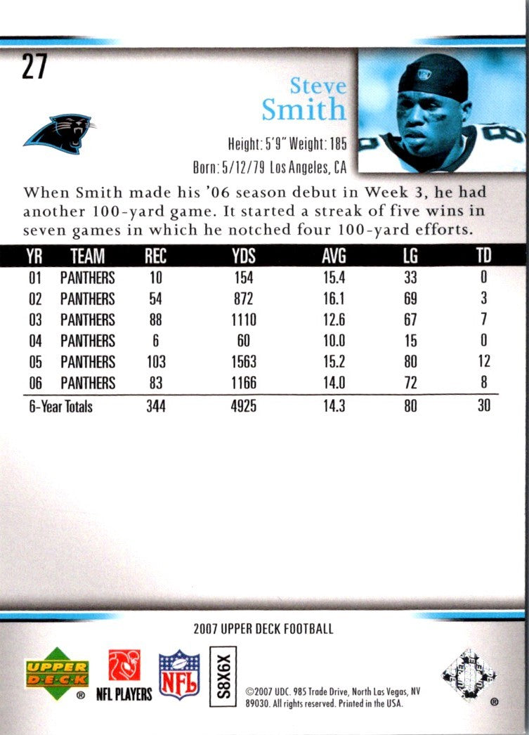 2007 Upper Deck Steve Smith