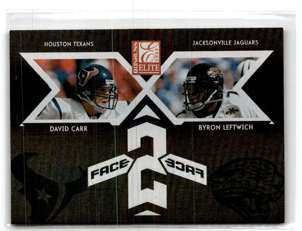 2005 Donruss Elite Face 2 Black David Carr/Byron Leftwich #CB-2 034/500