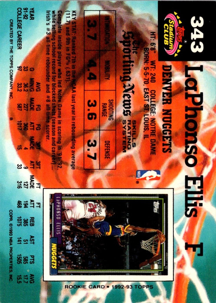 1992 Stadium Club Members Only LaPhonso Ellis