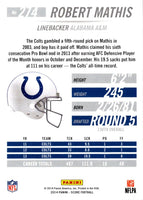 2014 Score Scorecard Robert Mathis #274