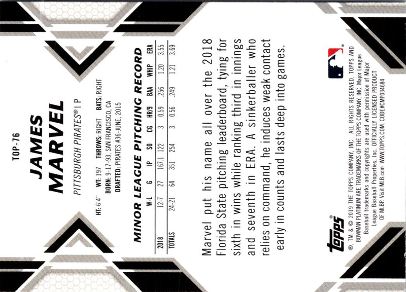 2019 Bowman Platinum Top Prospects James Marvel