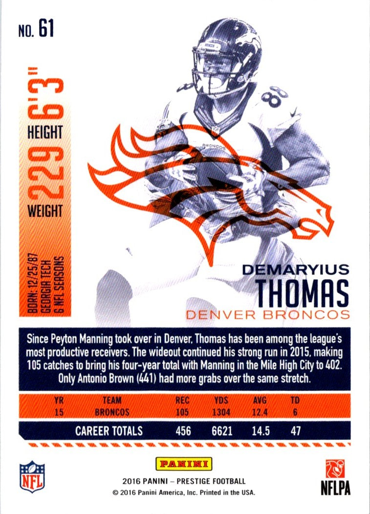 2016 Panini Prestige Demaryius Thomas