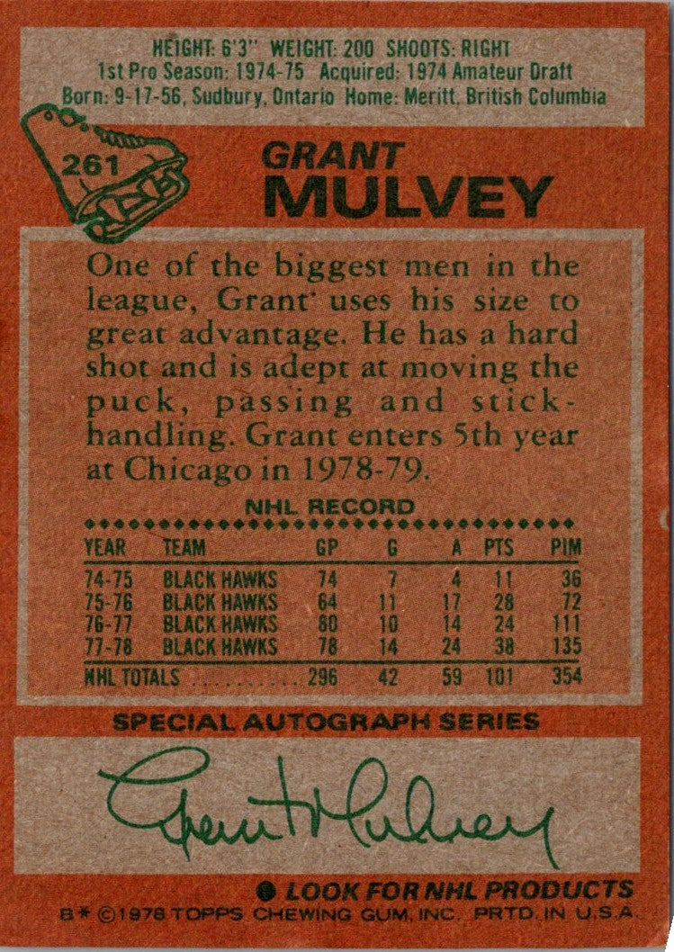 1978 Topps Grant Mulvey