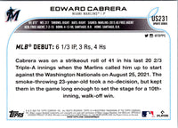 2022 Topps Edward Cabrera #566 Rookie