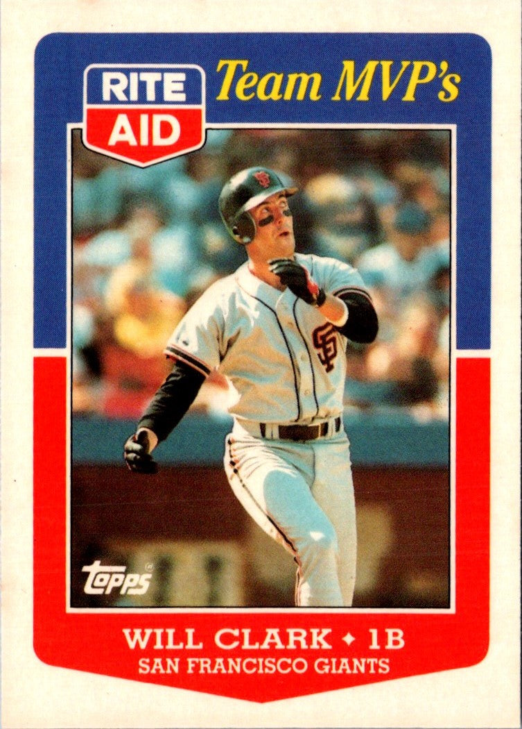 1988 Topps Rite-Aid Team MVP's Will Clark