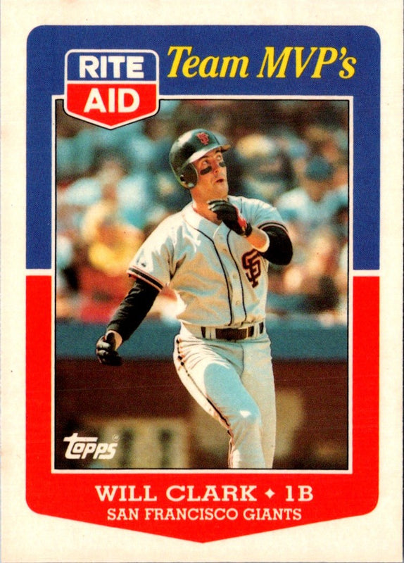 1988 Topps Rite-Aid Team MVP's Will Clark #12