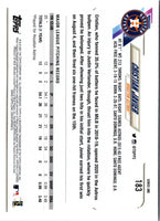 2021 Topps Cristian Javier #183 Rookie