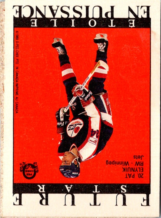 1989 Safeway Winnipeg Jets Pat Elynuik