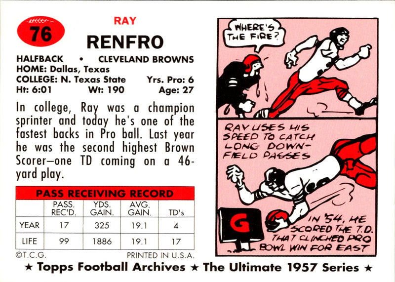 1994 Topps Archives Ray Renfro