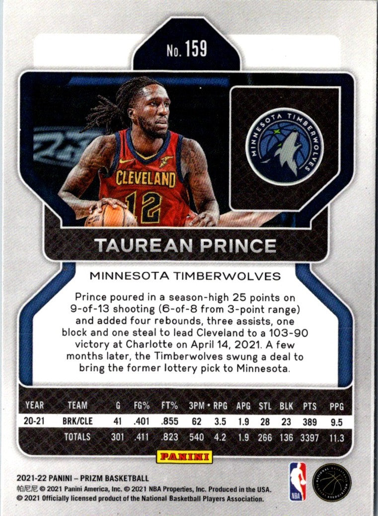 2021 Panini Prizm Blue Taurean Prince