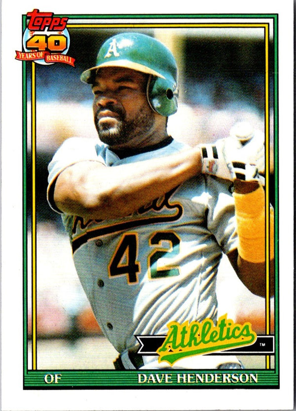 1991 Topps Dave Henderson #144