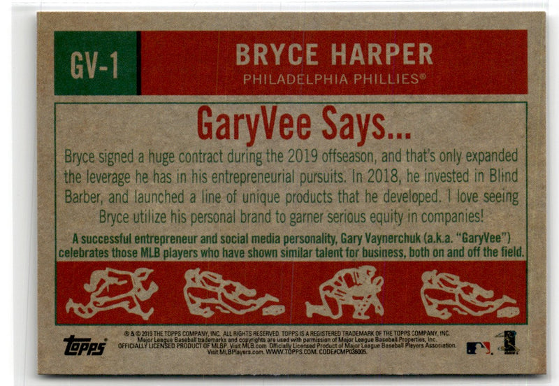 2019 Topps Gary Vee's Top Entrepreneurs in Baseball Bryce Harper