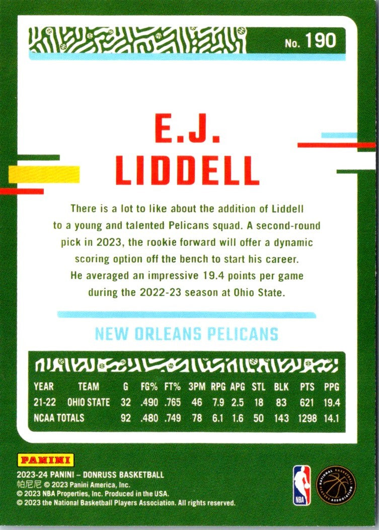 2023 Donruss E.J. Liddell