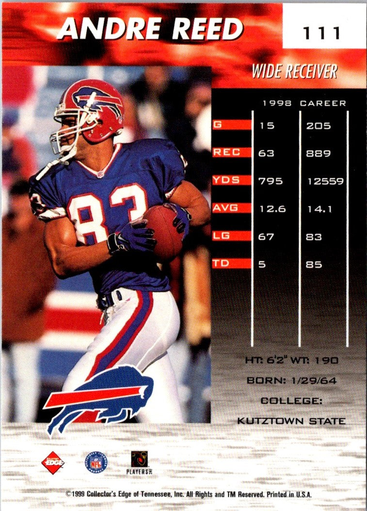 1999 Collector's Edge Fury Andre Reed