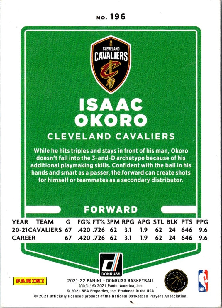 2021 Donruss Isaac Okoro