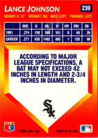 1992 Triple Play Lance Johnson #239