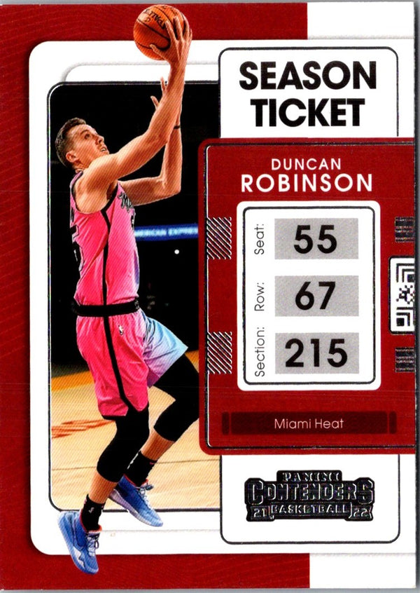 2021 Panini Contenders Game Ticket Red Duncan Robinson #33