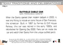 2020 Topps Opening Day Team Traditions and Celebrations Outfield Cable Car
