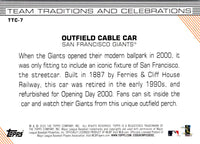 2020 Topps Opening Day Team Traditions and Celebrations Outfield Cable Car #TTC-7