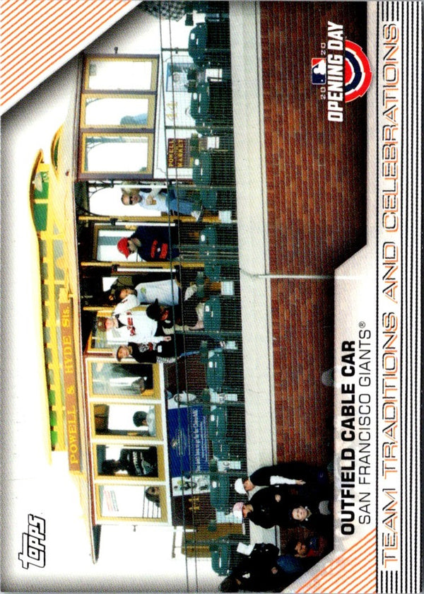 2020 Topps Opening Day Team Traditions and Celebrations Outfield Cable Car #TTC-7