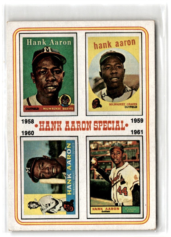 1971 Bazooka Numbered Test Hank Aaron #23