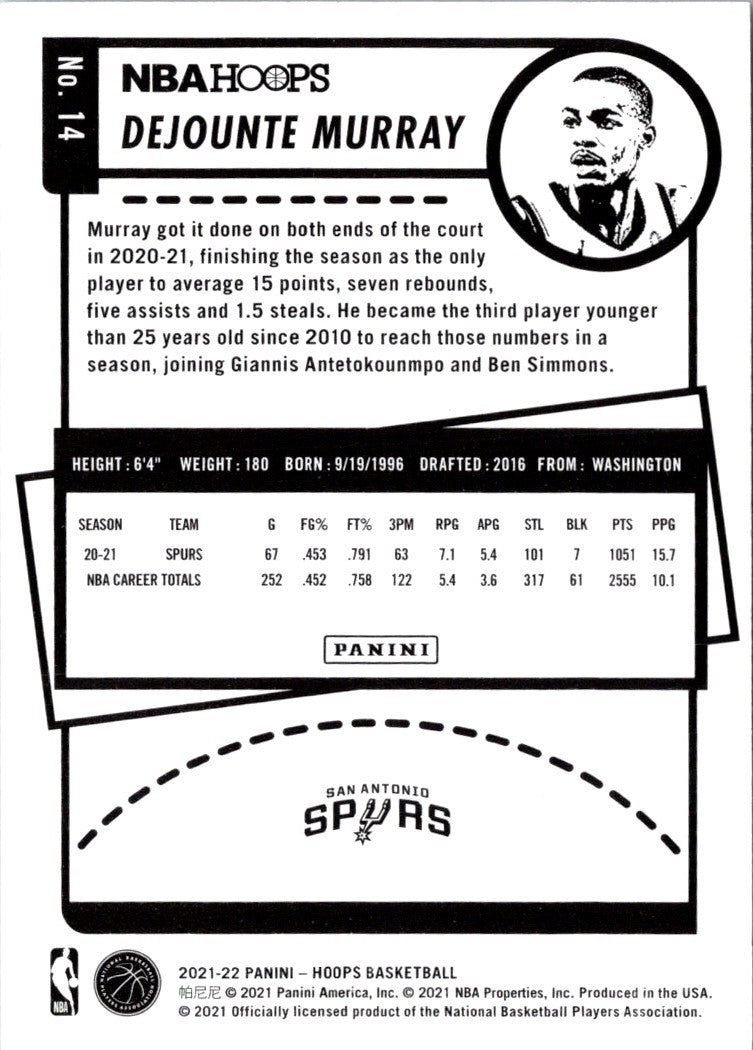 2021 Hoops Red Backs Dejounte Murray