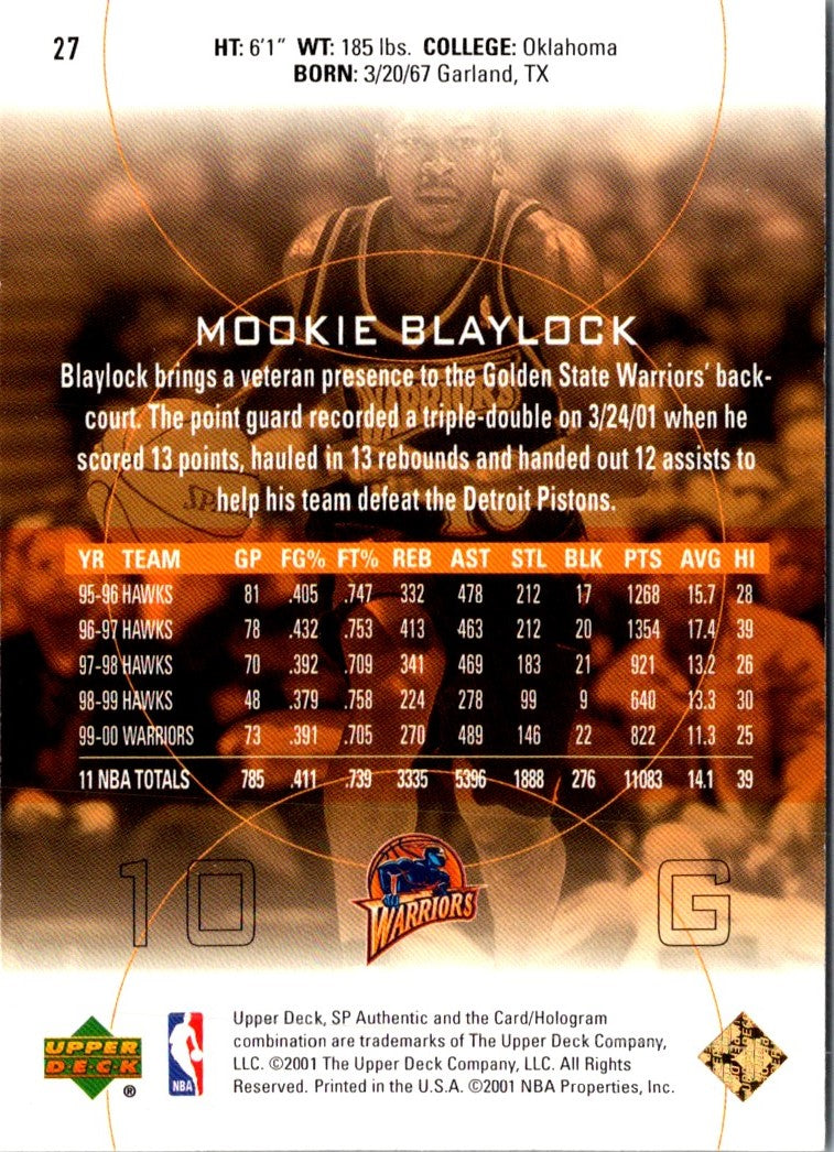 2000 SP Authentic Mookie Blaylock