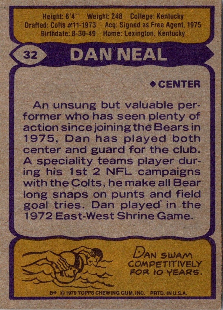 1979 Topps Dan Neal