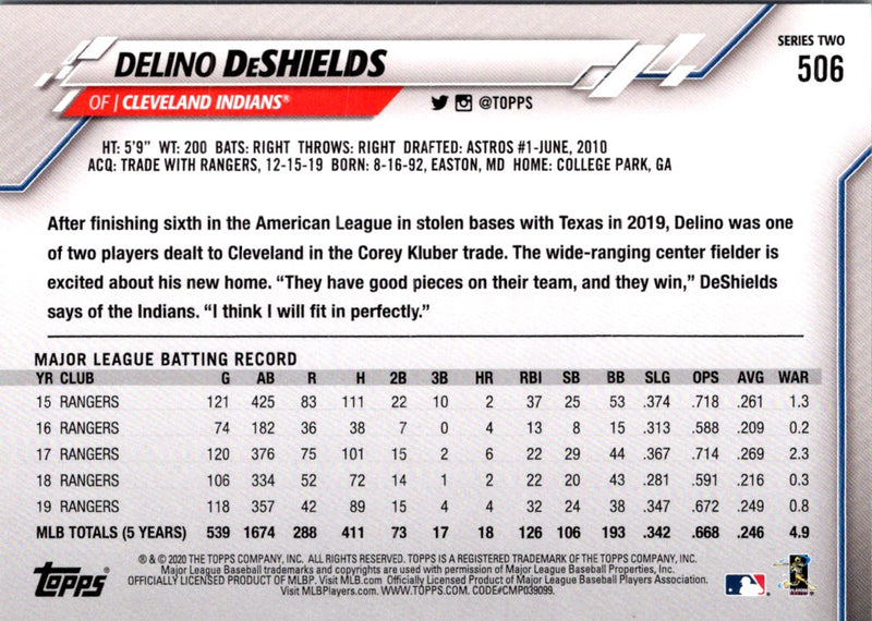 2020 Topps Delino DeShields