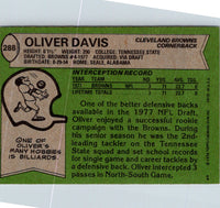 1978 Topps Oliver Davis #288 Rookie
