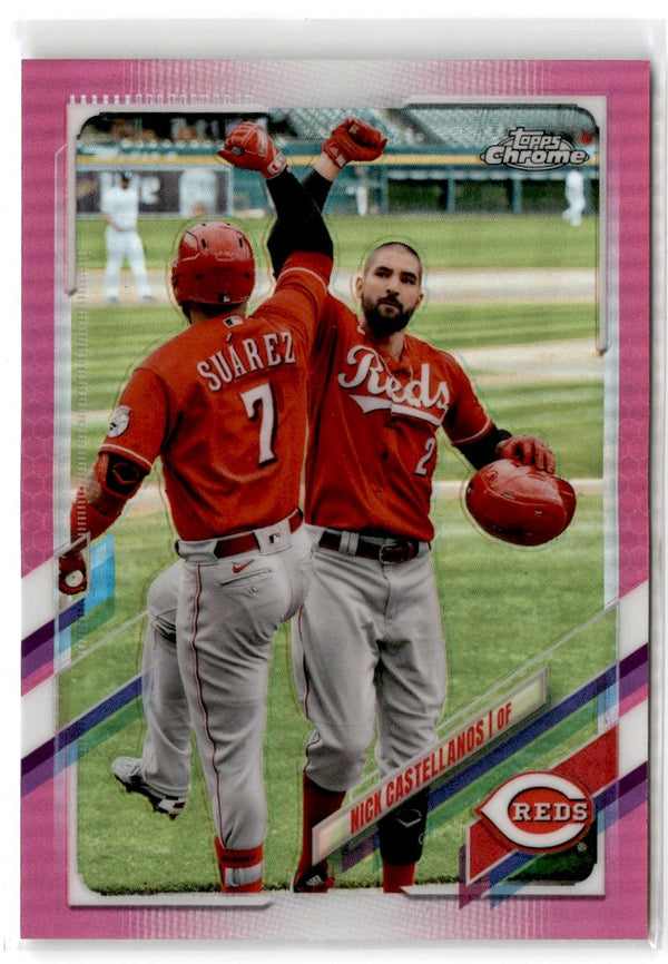 2021 Topps Chrome Pink Refractor Nick Castellanos #205