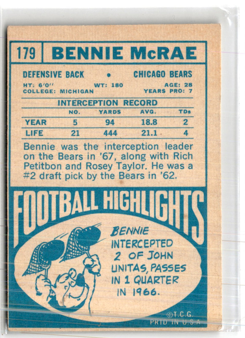 1968 Topps Bennie McRae