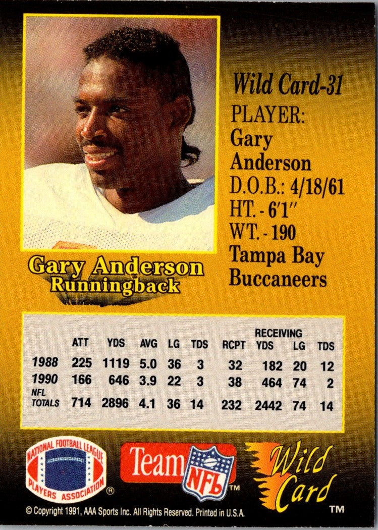 1991 Wild Card Gary Anderson