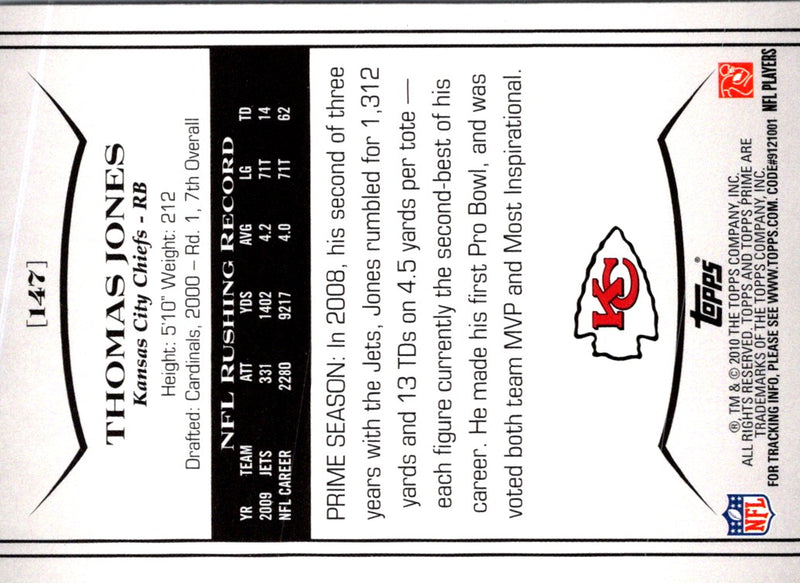 2010 Topps Prime Thomas Jones