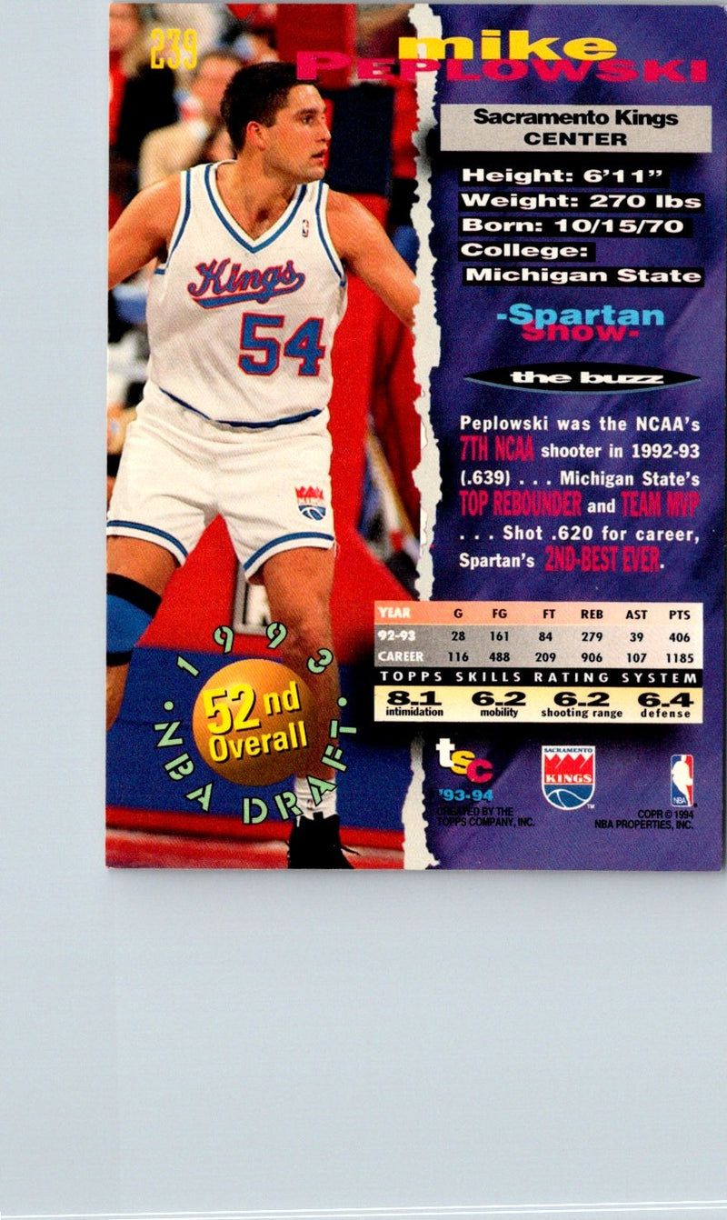 1993 Stadium Club Mike Peplowski