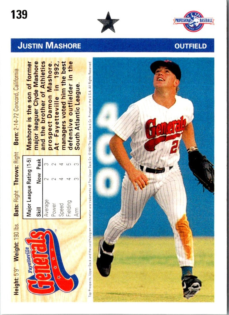 1992 Upper Deck Minors Justin Mashore