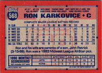1991 Topps Ron Karkovice #568