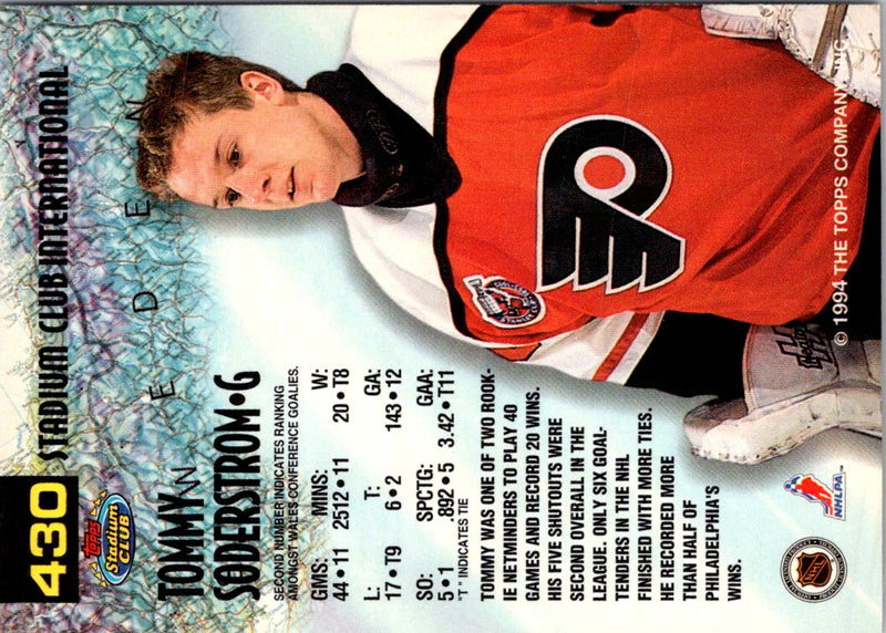 1993 Stadium Club Tommy Soderstrom