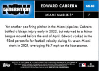 2022 Topps Update Generation Now Blue Edward Cabrera #GN-80
