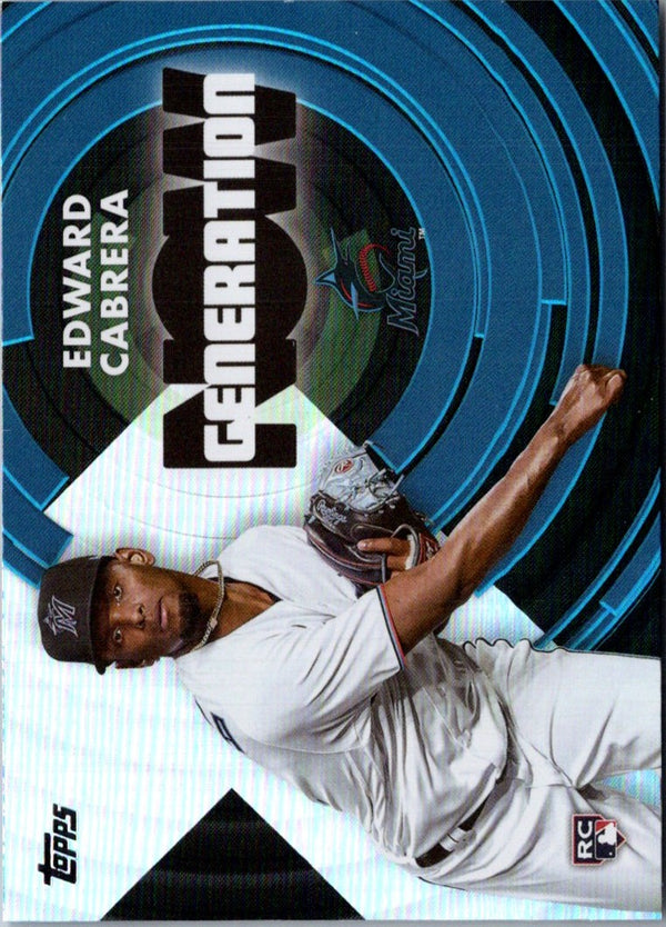 2022 Topps Update Generation Now Blue Edward Cabrera #GN-80