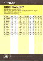 1986 Fleer Update Rick Ownbey #U-85