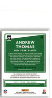2020 Donruss Optic Andrew Thomas #103 Rookie
