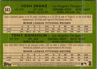 2020 Topps Heritage Josh Sborz/ Tony Gonsolin #343 Rookie