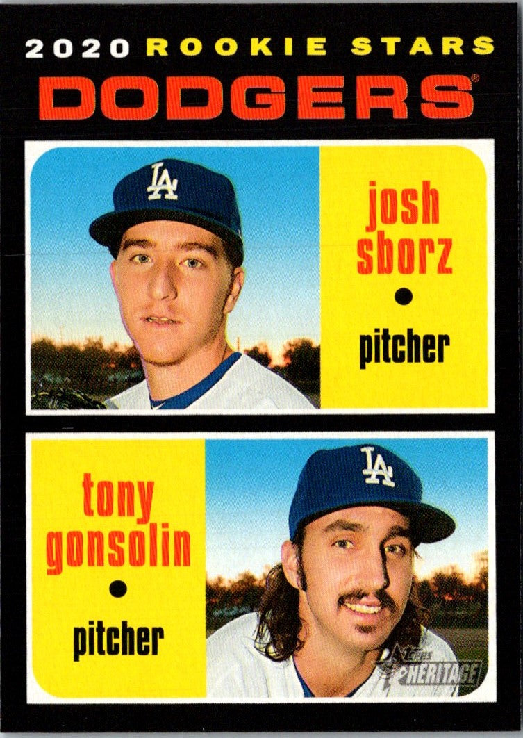 2020 Topps Heritage Josh Sborz/ Tony Gonsolin