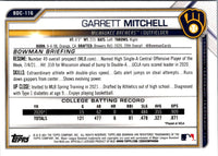 2021 Bowman Draft Chrome Garrett Mitchell #BDC-116